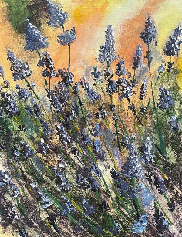 Lavenders original painting staffordshire artist