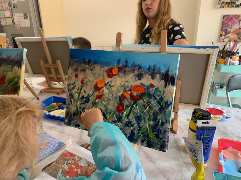 Half term painting for children