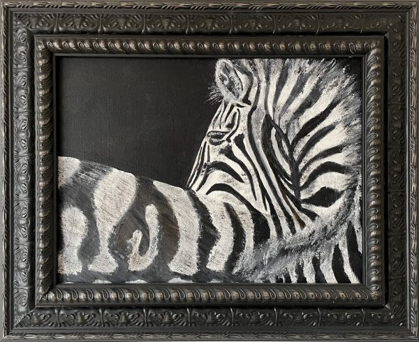 Original - zebra-oil-framed